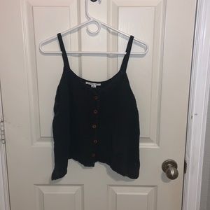 flowy black tank top from tyler’s!